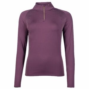 Women's Purple Long Sleeve Quarter Zip Top